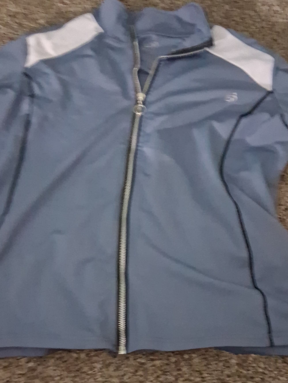 Men's Light Blue Track Jacket with White Accents
